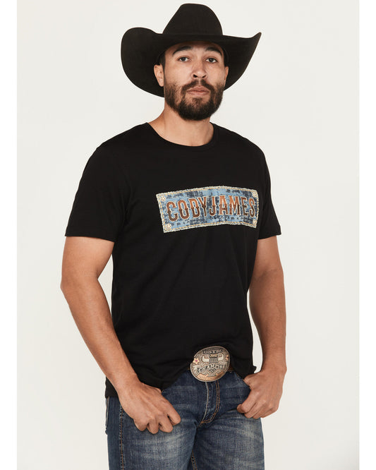 Men's Denim Patch Logo Short Sleeve Graphic Tee