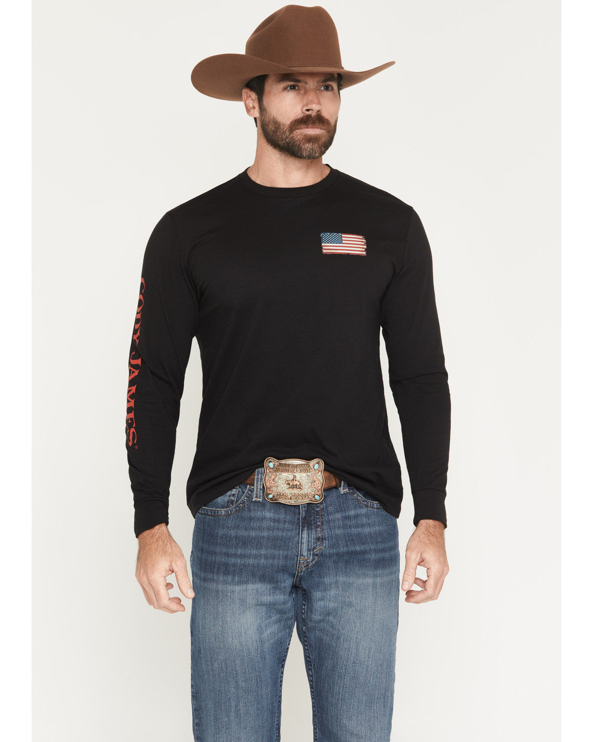 Men's Americana Logo Long Sleeve Graphic T-Shirt