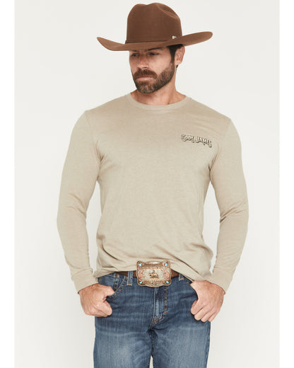 Men's Cowboy Sunset Long Sleeve Graphic T-Shirt