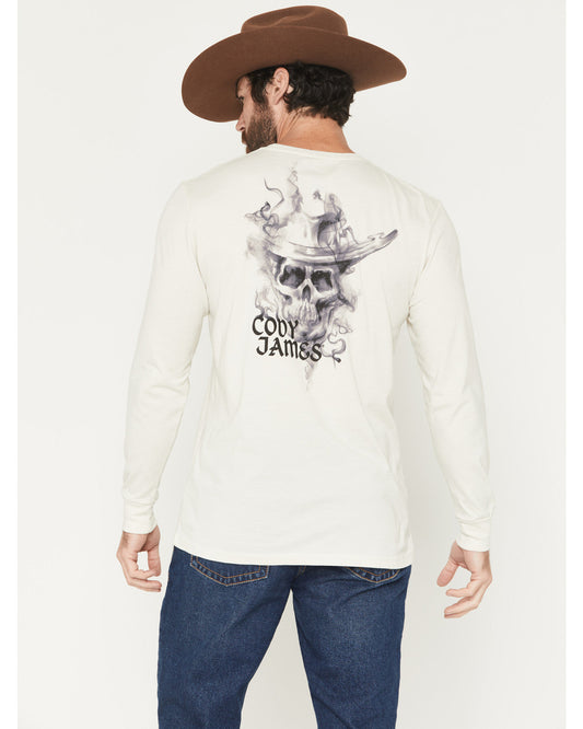 Men's Smoke Skeleton Long Sleeve Graphic T-Shirt