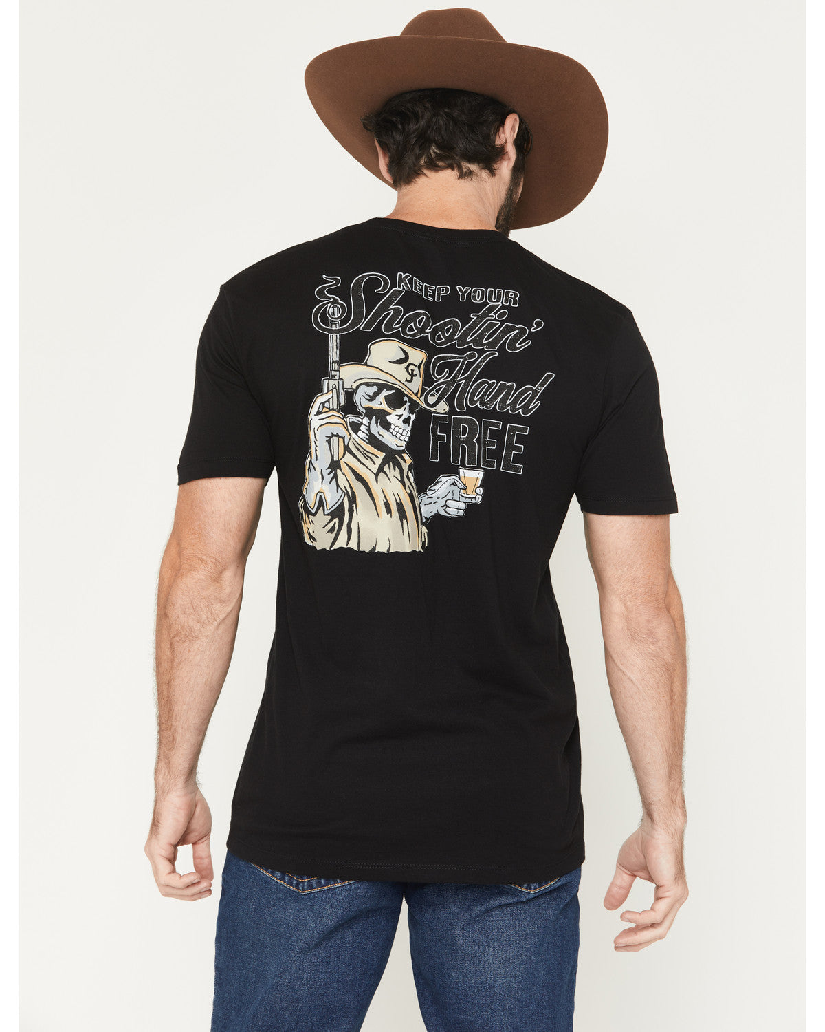 Men's Shooting Hand Short Sleeve Graphic T-Shirt