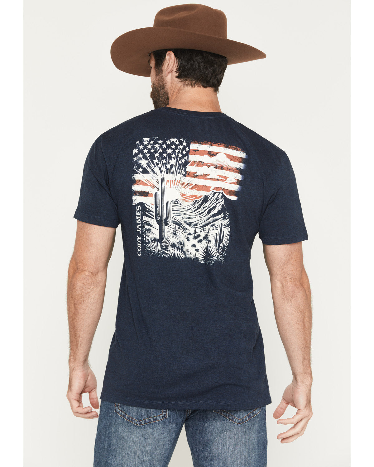 Men's Desert Flag Patriotic Short Sleeve Graphic T-Shirt