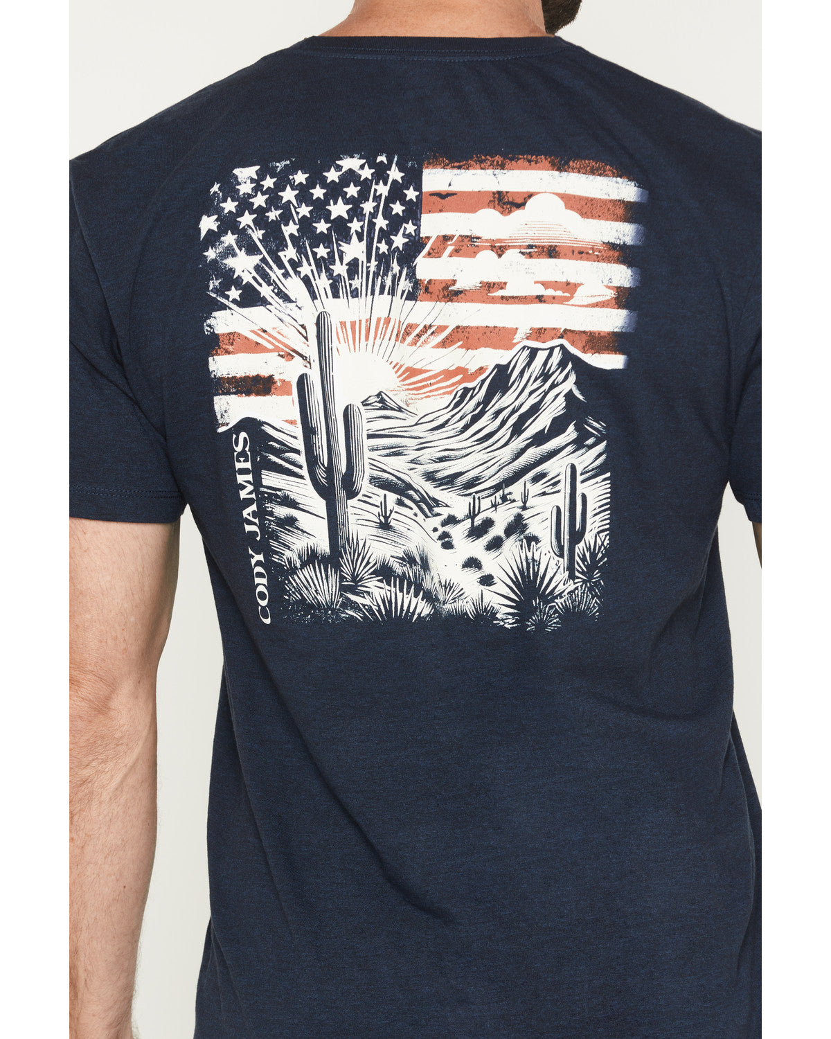 Men's Desert Flag Patriotic Short Sleeve Graphic T-Shirt