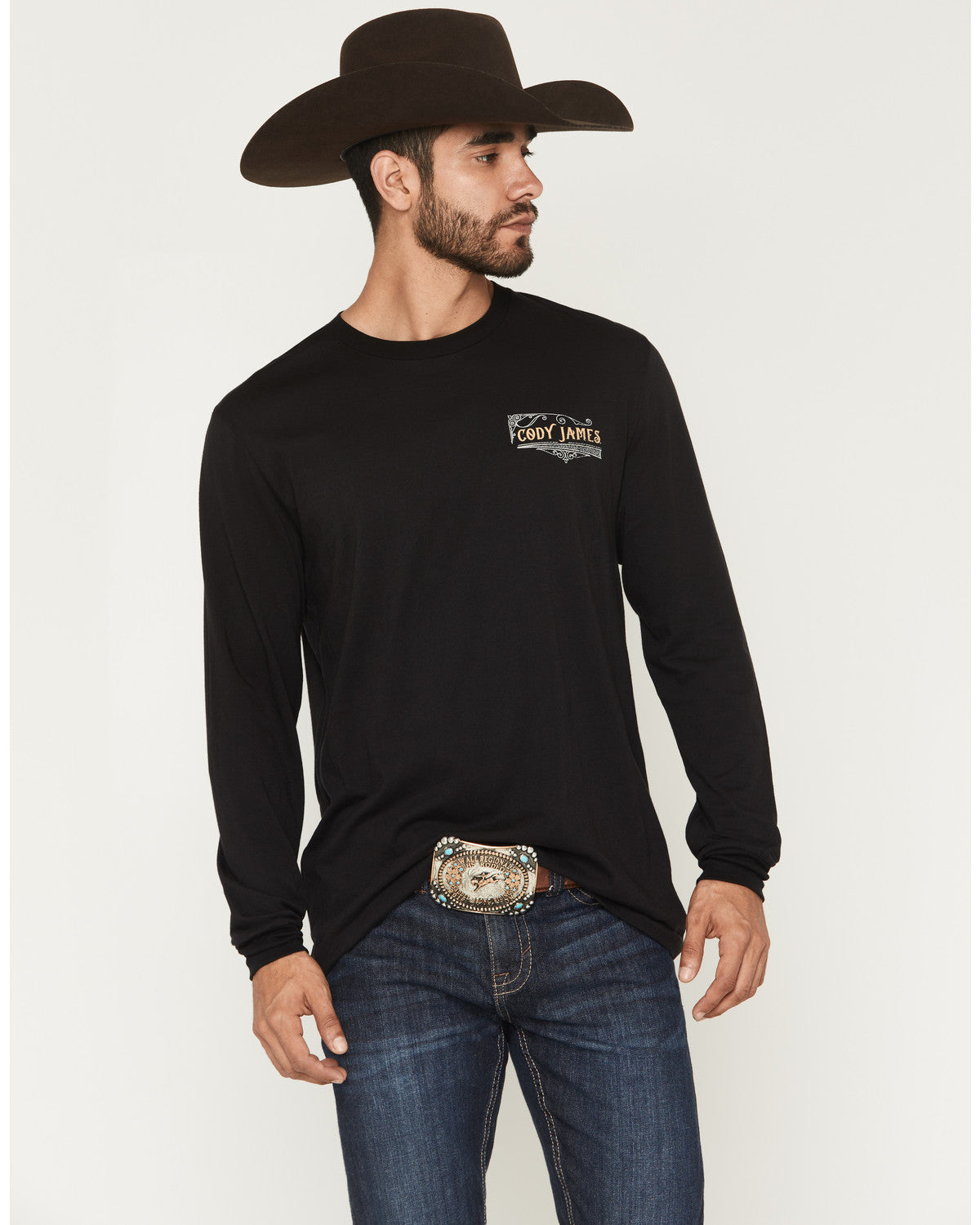 Men's Whiskey Verbiage Long Sleeve Graphic T-Shirt