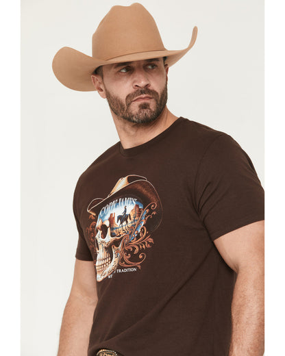 Men's Scenic Skull Head Short Sleeve Graphic T-Shirt