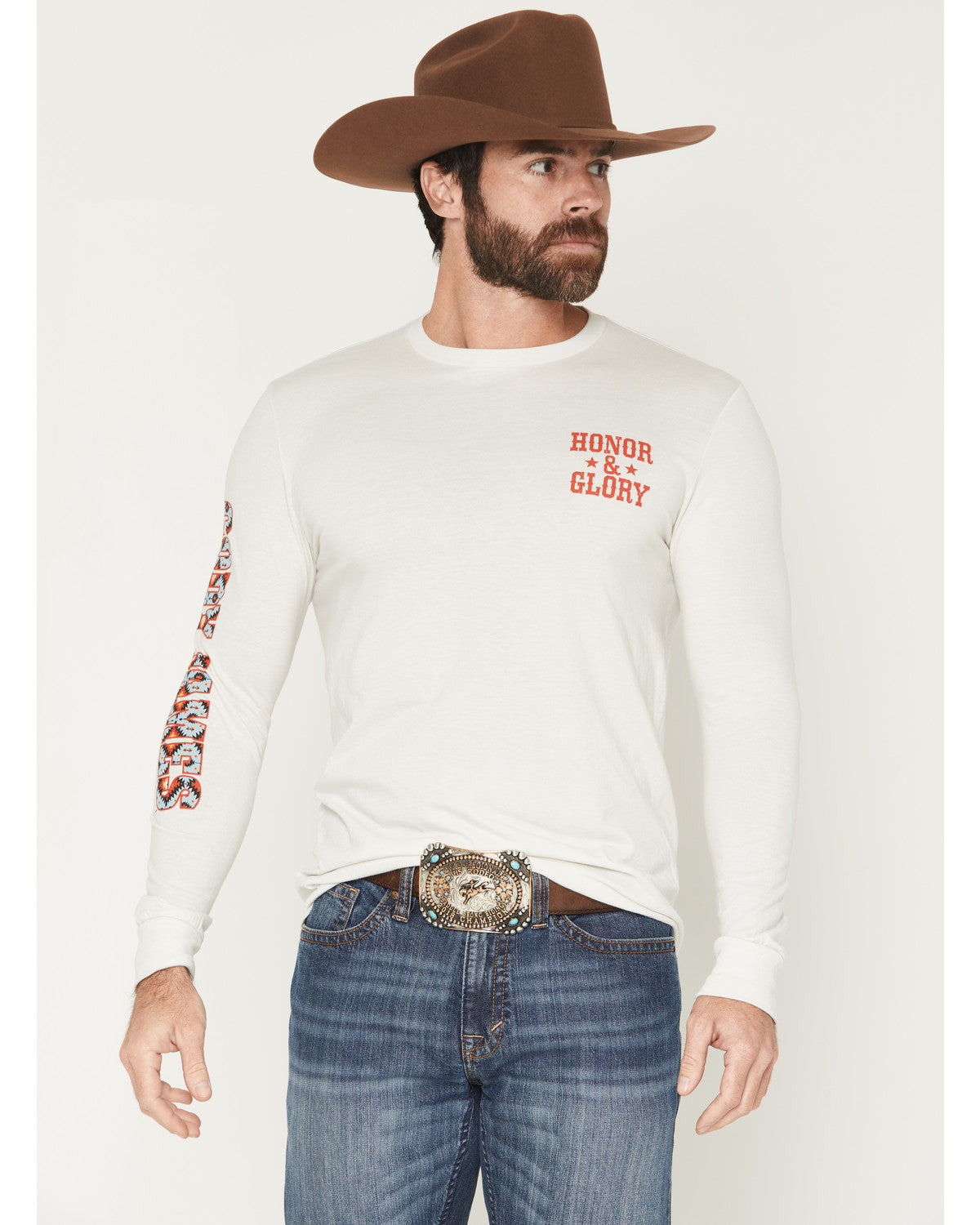 Men's Southwestern Logo Long Sleeve Graphic T-Shirt