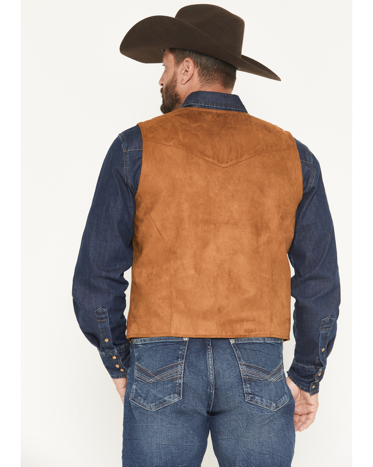 Men's Howard Faux Suede Button-Down Vest