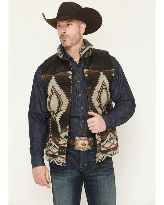 Men's Southwestern Print Flannel Insulated Vest