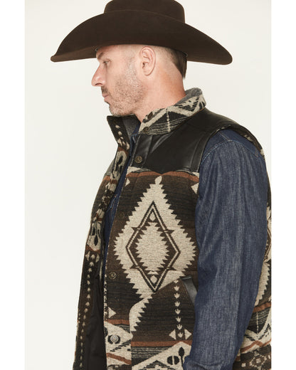 Men's Southwestern Print Flannel Insulated Vest