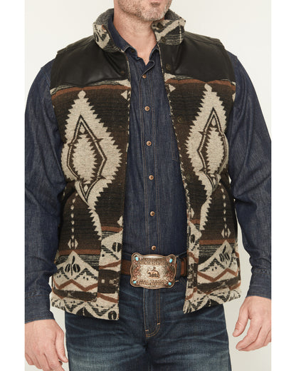Men's Southwestern Print Flannel Insulated Vest