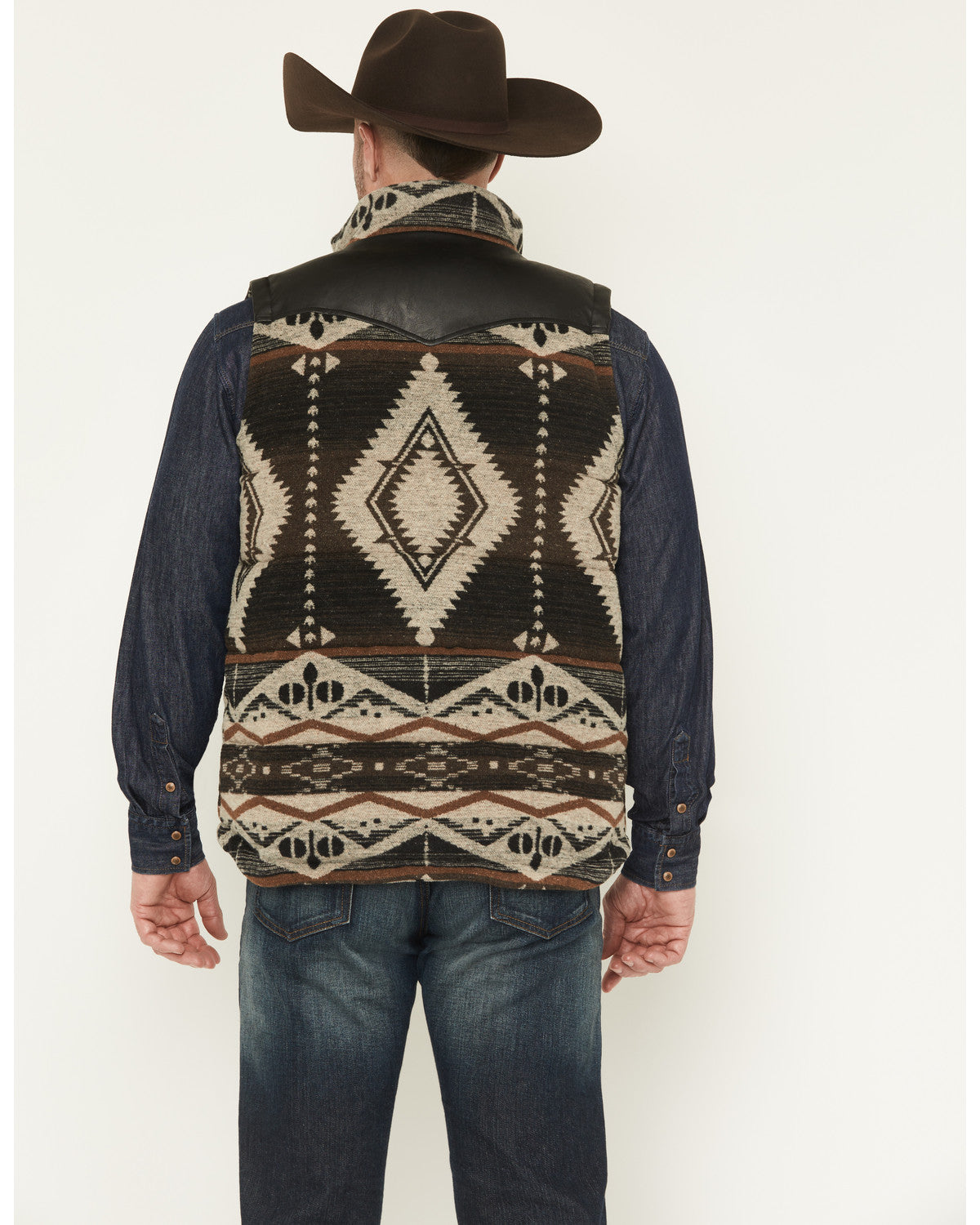 Men's Southwestern Print Flannel Insulated Vest
