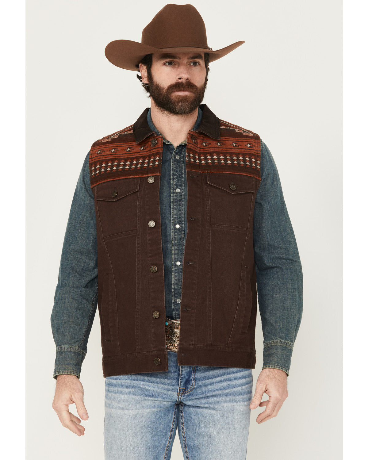 Men's Iroquois Southwestern Trucker Vest
