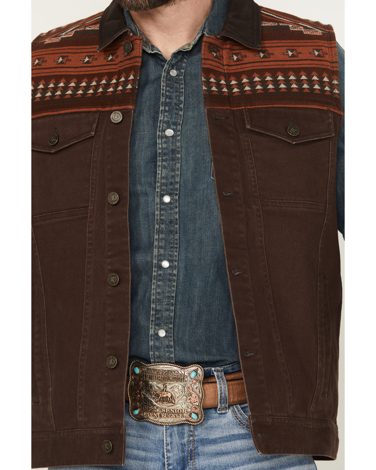 Men's Iroquois Southwestern Trucker Vest