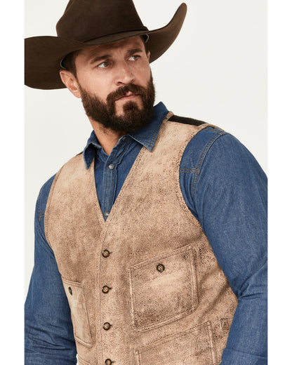 Men's White Buffalo Suede Vest