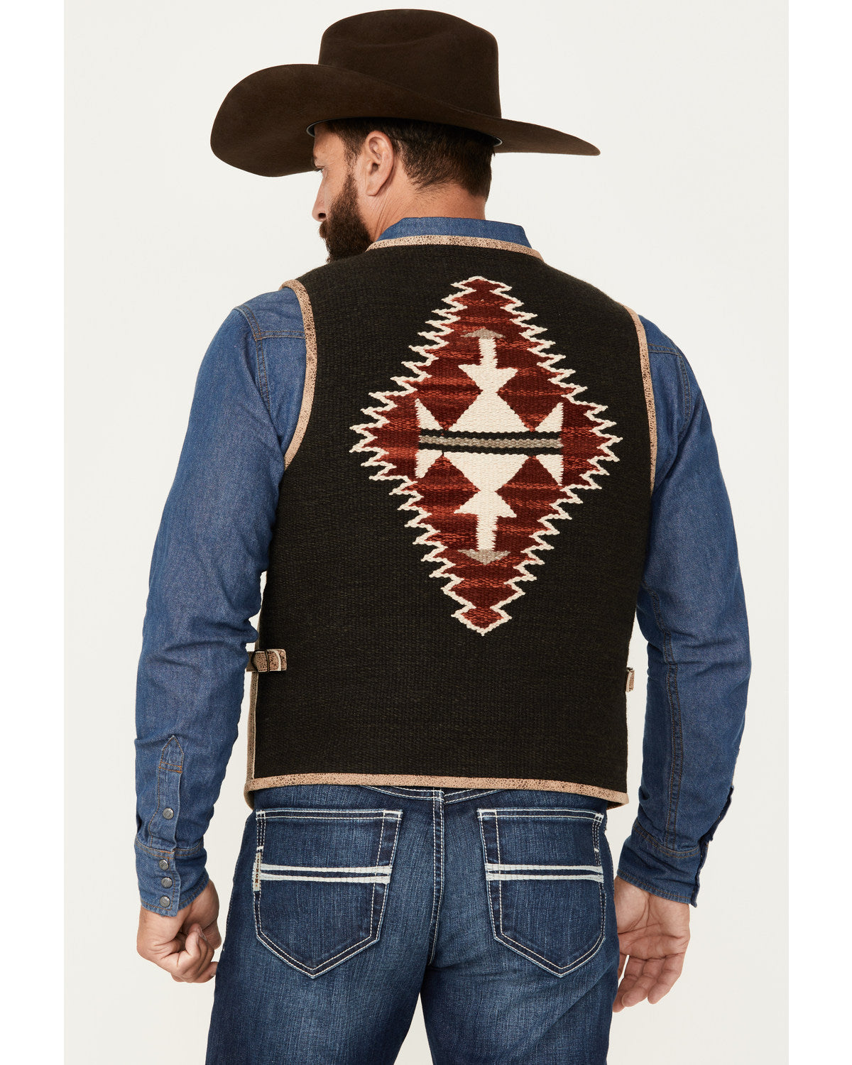 Men's White Buffalo Suede Vest