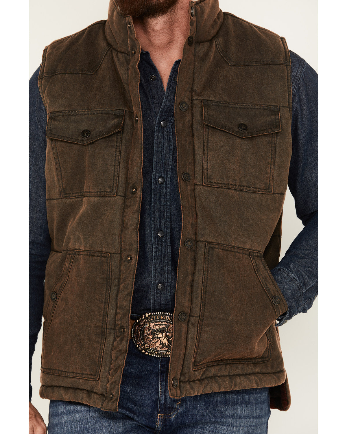 Men's Oil Slick Snap Vest
