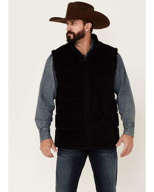 Men's Mesa Quilted Snap-Front Sherpa Vest