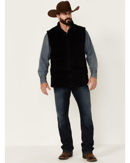 Men's Mesa Quilted Snap-Front Sherpa Vest