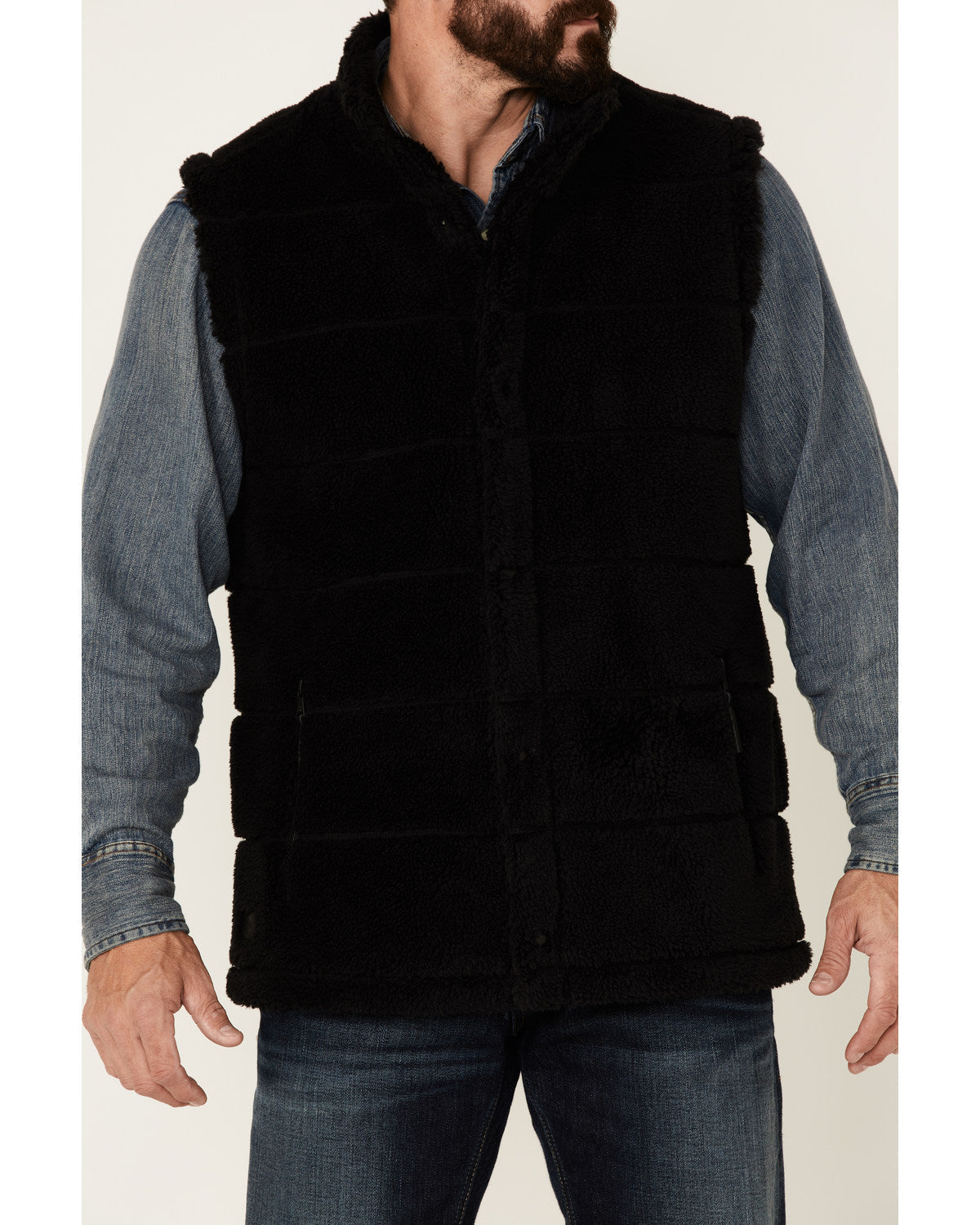 Men's Mesa Quilted Snap-Front Sherpa Vest