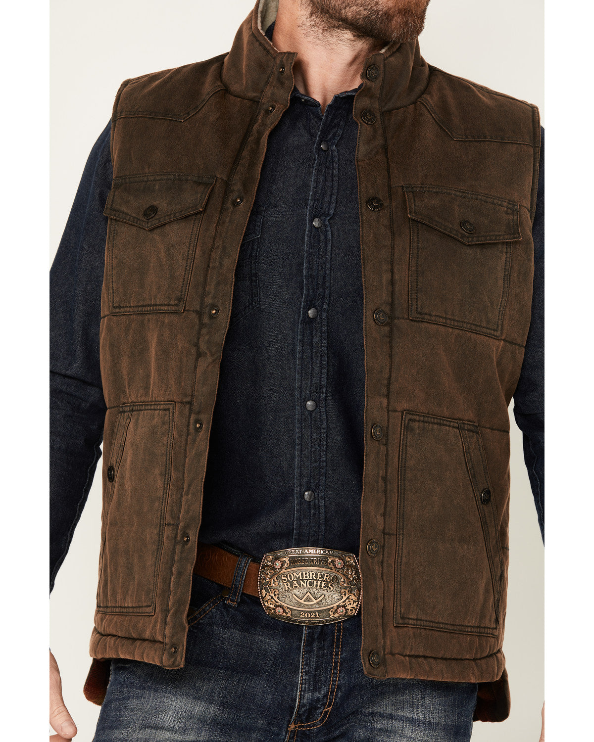Men's Oil Slick Snap Vest - Big