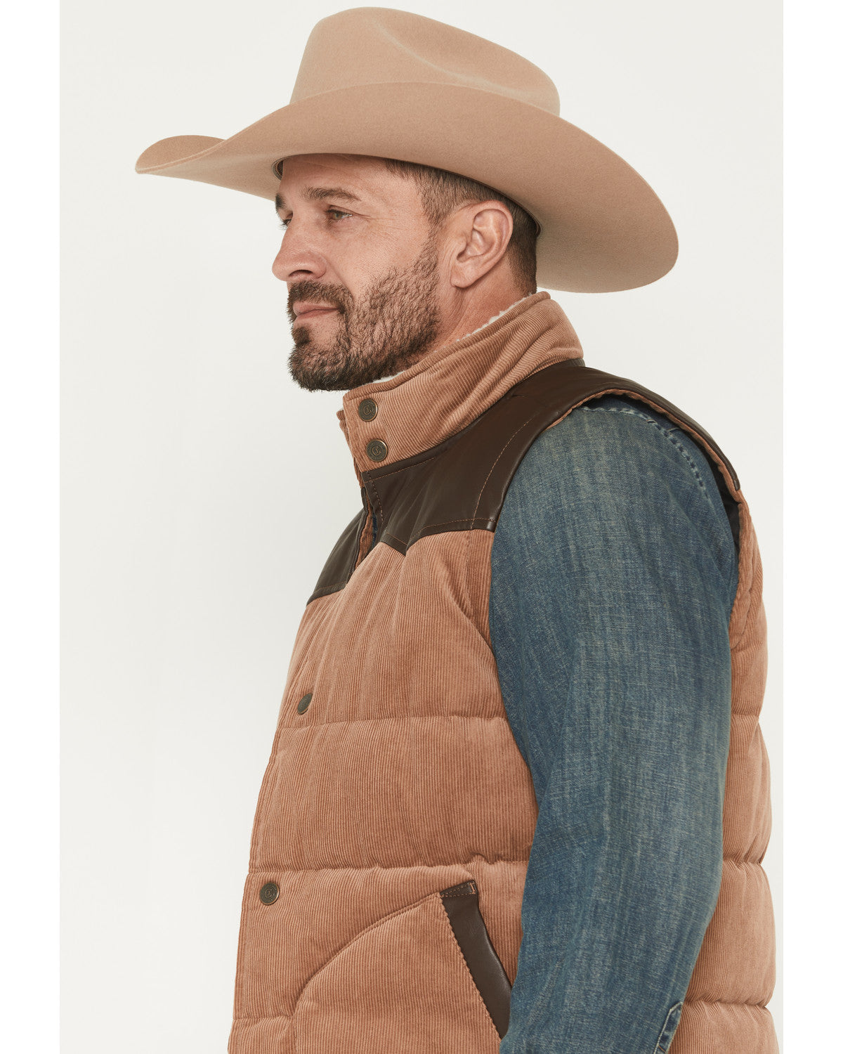 Men's Lonoke Corduroy Puffer Vest - Tall