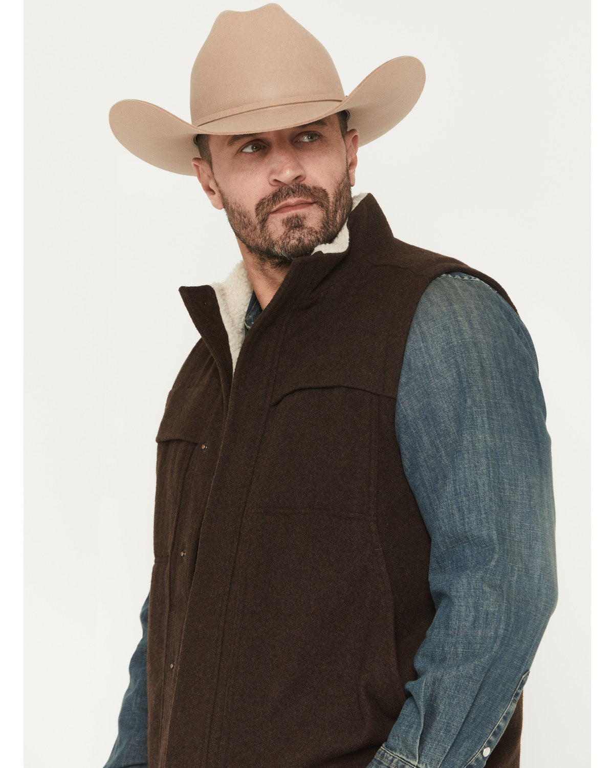 Men's Miller Sherpa Lined Wool Vest