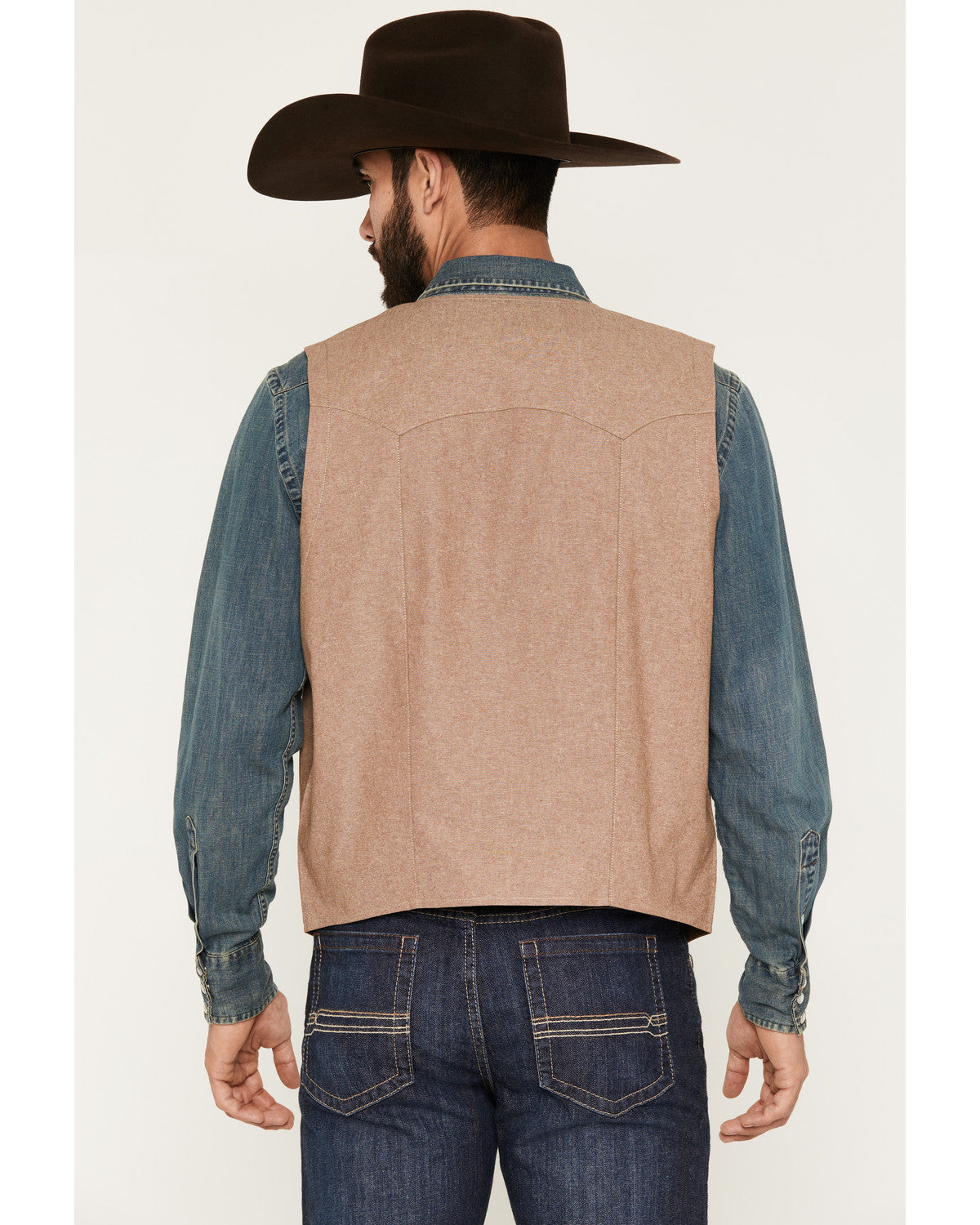 Men's Chambray Button-Down Vest