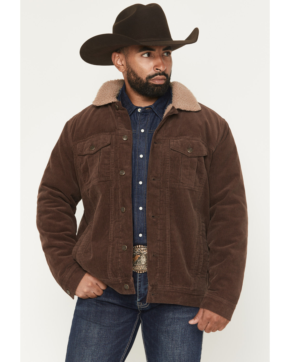 Men's Ozark Corduroy Sherpa Lined Heavyweight Trucker Jacke