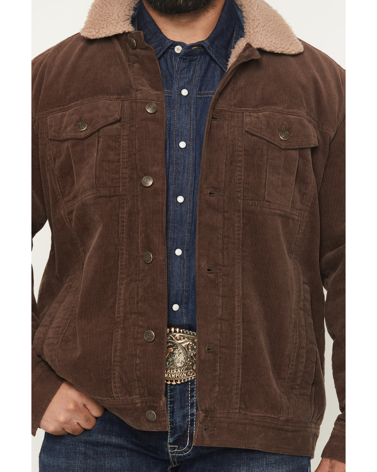 Men's Ozark Corduroy Sherpa Lined Heavyweight Trucker Jacke