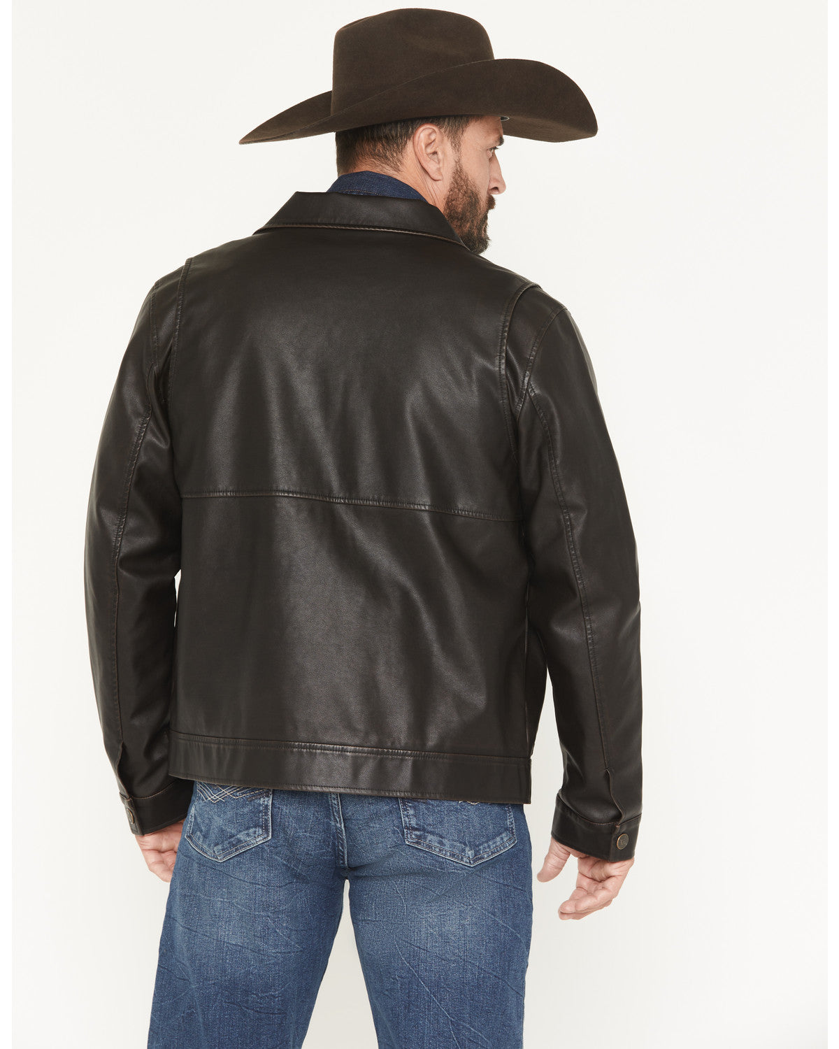 Men's Faux Leather Moto Jacket