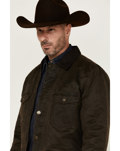 Men's Road Dust Washed Oil Skin Long Jacket - Tall