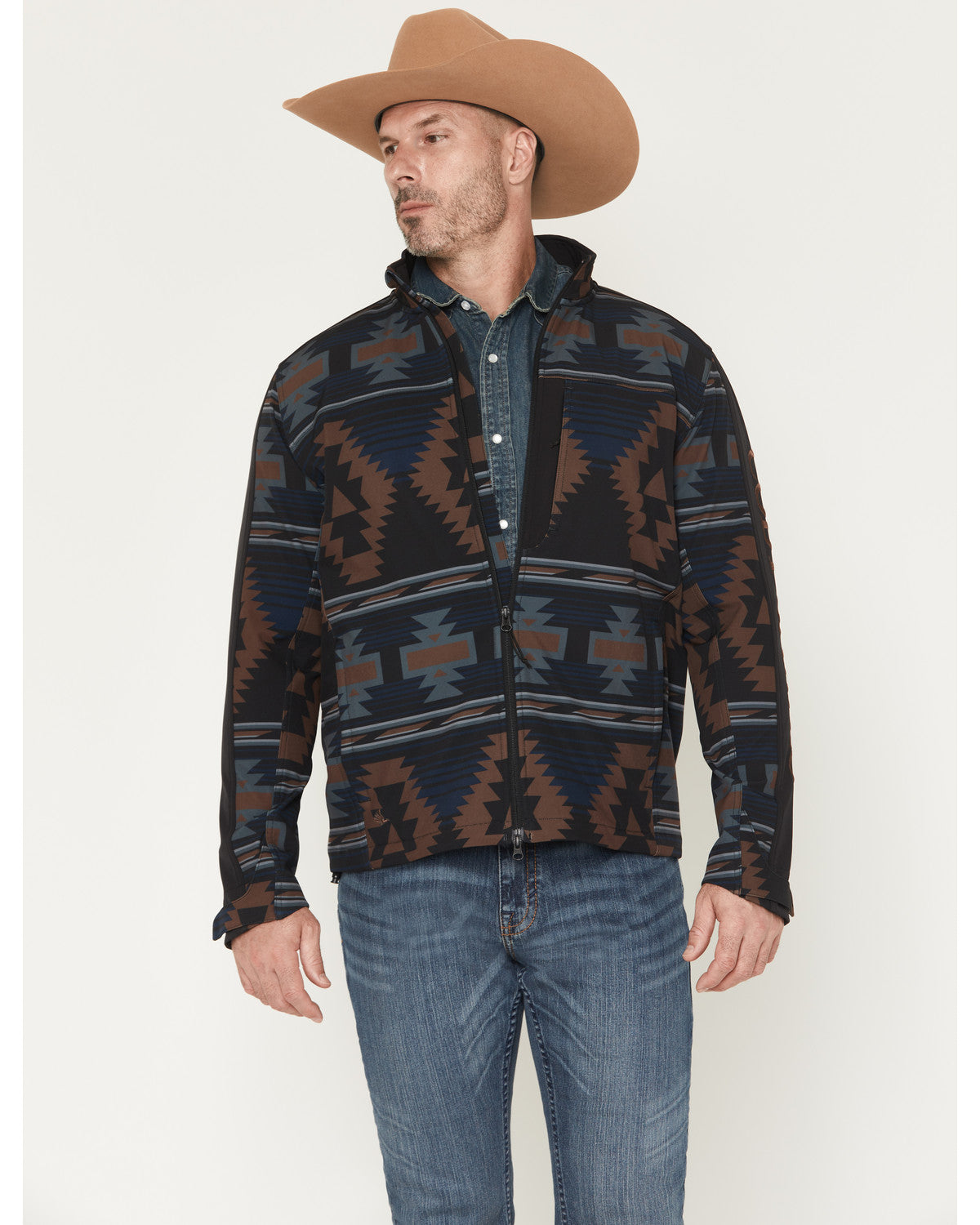 Men's Southwestern Print Softshell Jacket