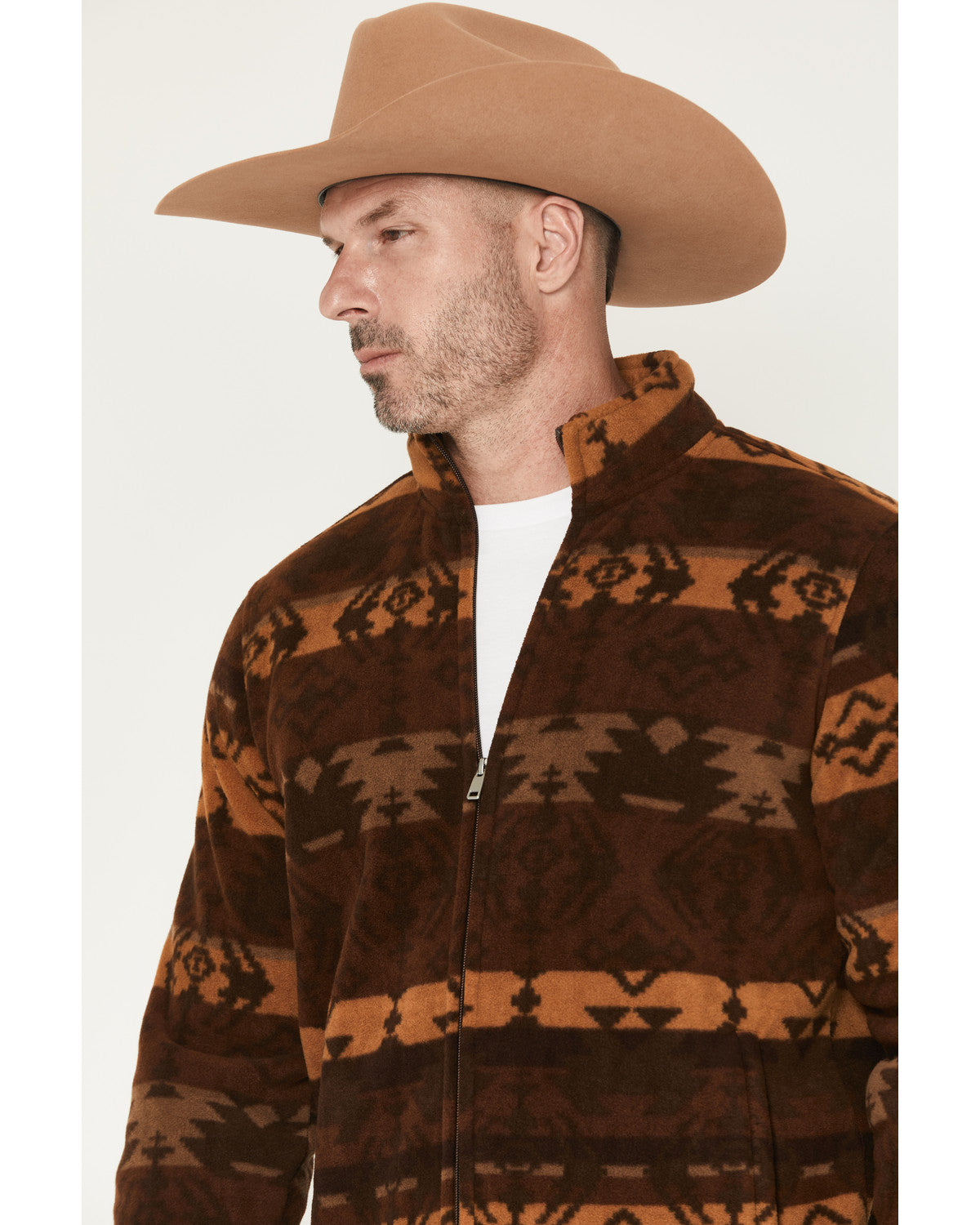 Men's Willows Southwestern Print Zip-Up Jacket
