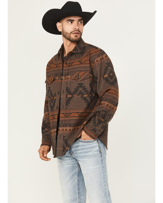 Men's Rosewell Southwestern Print Fleece Lined Shirt Jacket