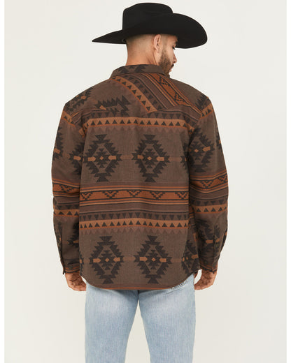 Men's Rosewell Southwestern Print Fleece Lined Shirt Jacket