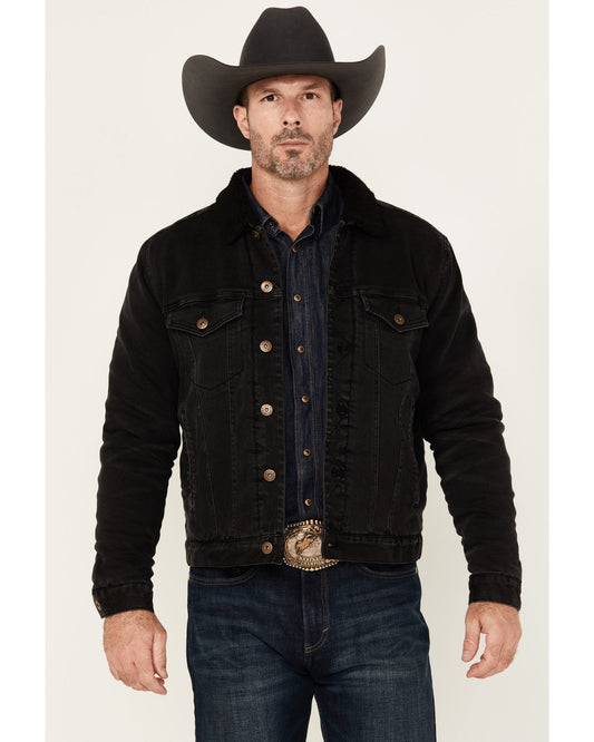 Men's Outlaw Sherpa Lined Denim Trucker Jacket