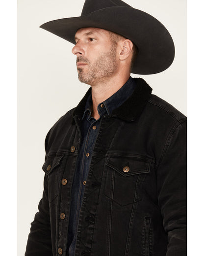 Men's Outlaw Sherpa Lined Denim Trucker Jacket