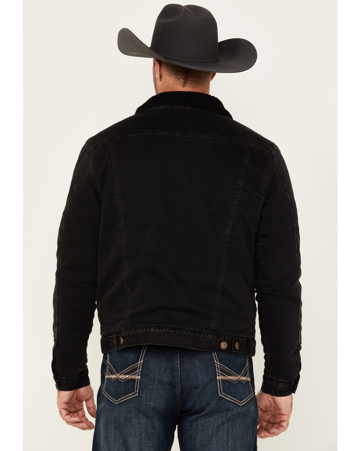 Men's Outlaw Sherpa Lined Denim Trucker Jacket