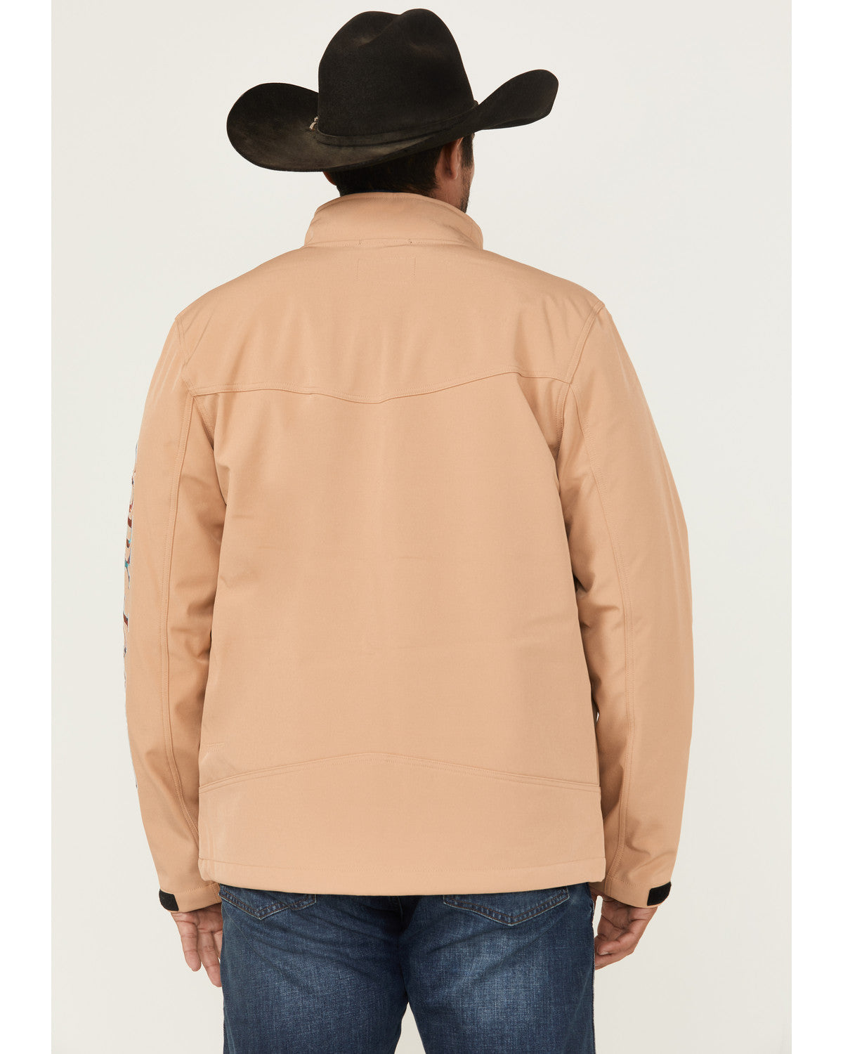 Men's Southwestern Embroidered Logo Softshell Jacket