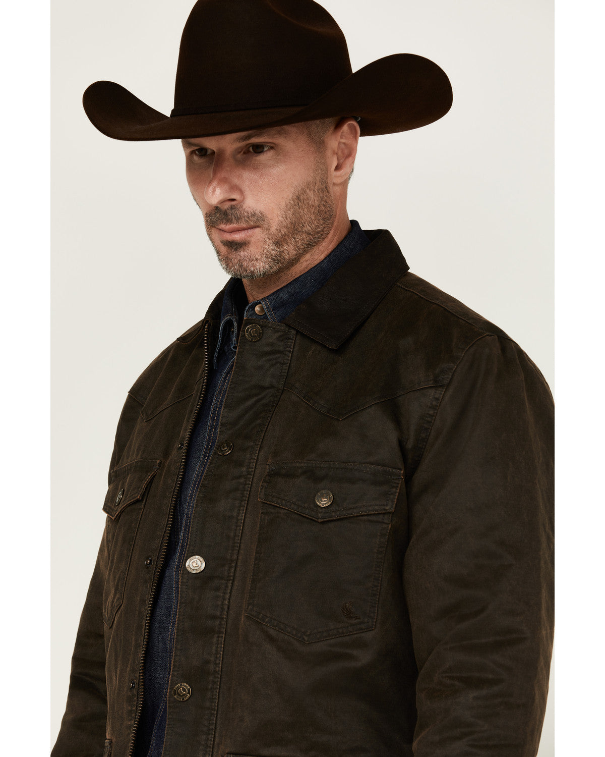 Men's Road Dust Washed Oil Skin Long Jacket