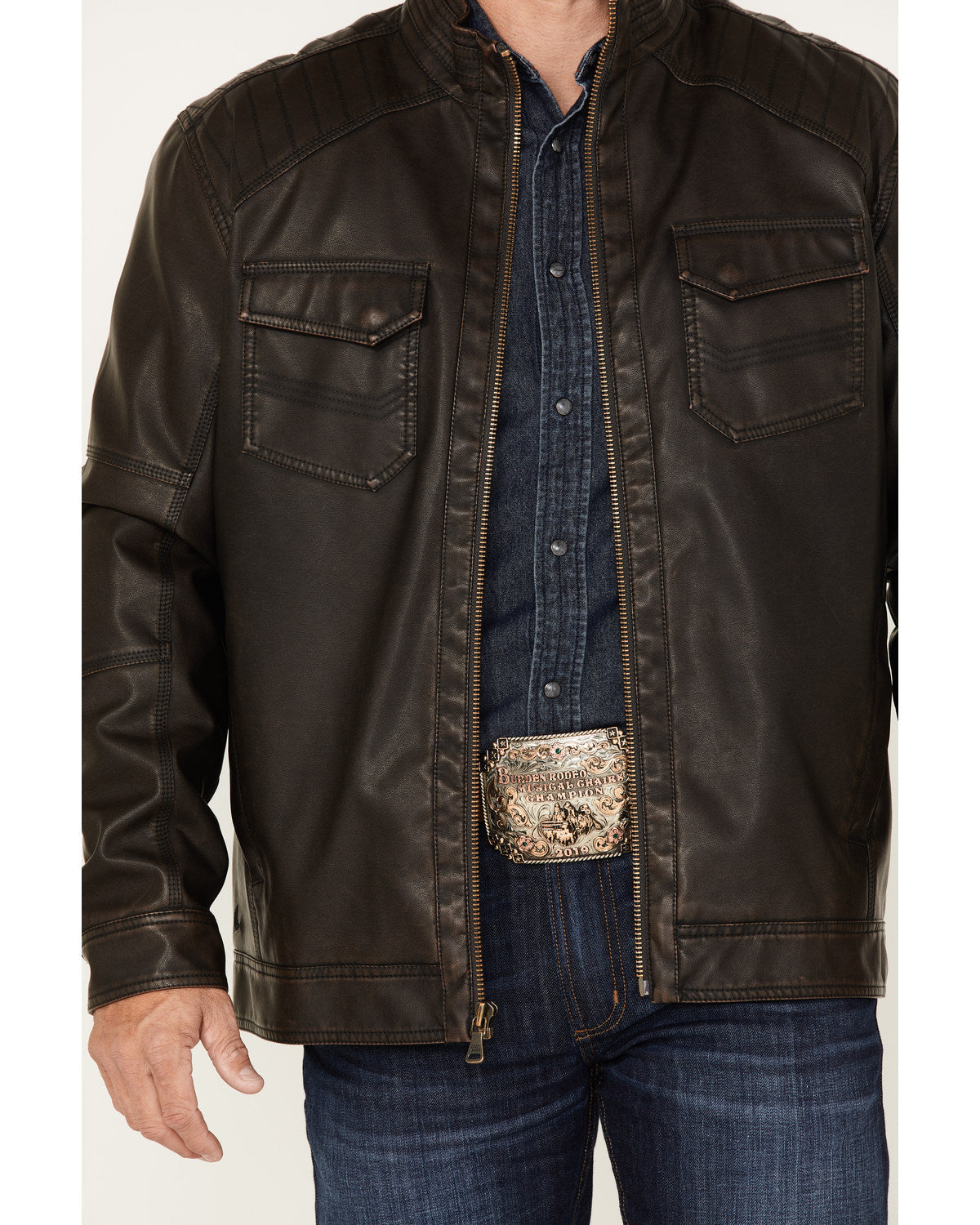Men's Houston Distressed Moto Jacket