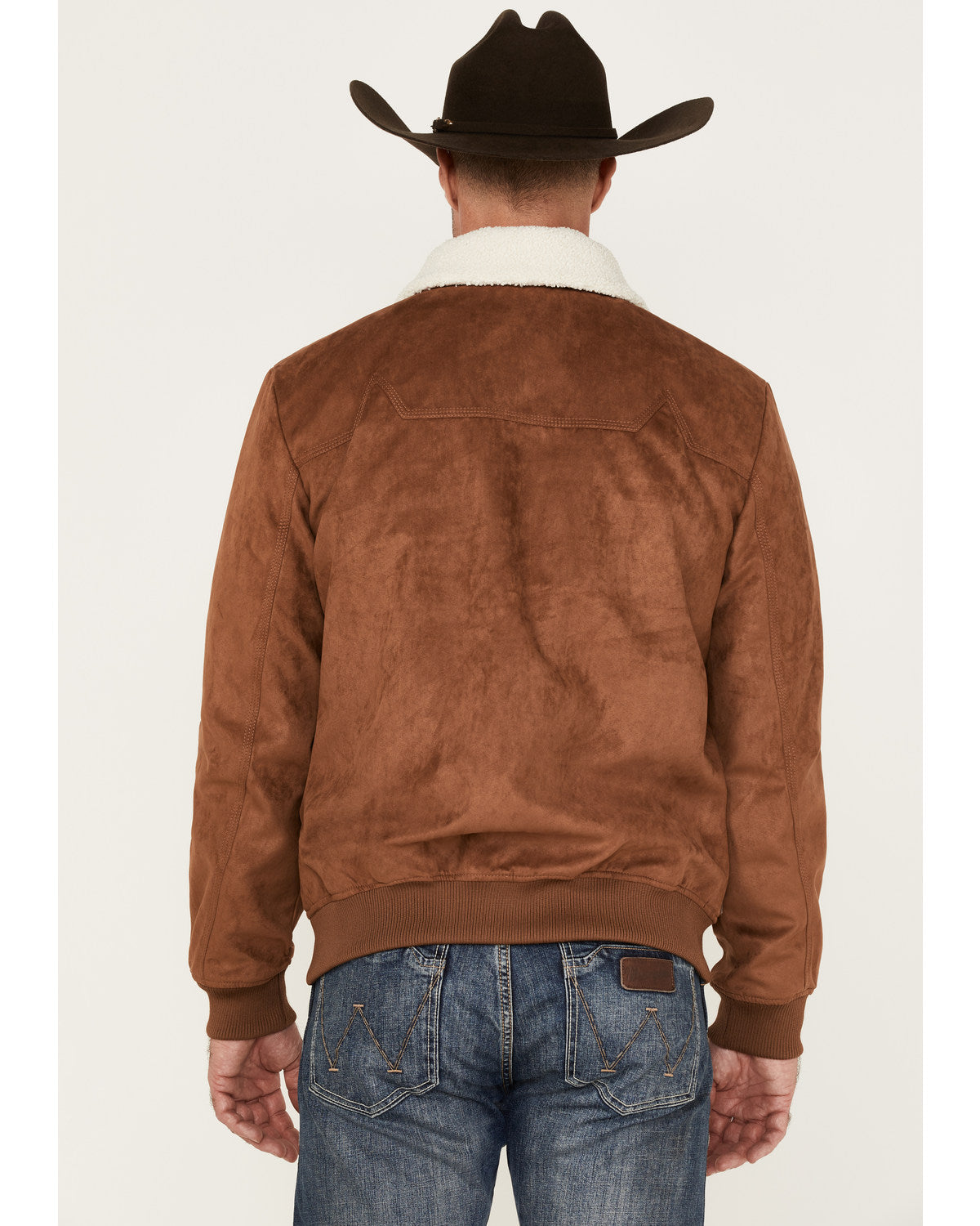 Men's Edward Faux Suede Sherpa Collar Bomber Jacket