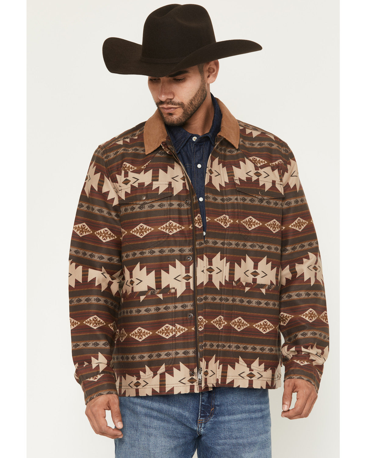 Men's FR Buck Southwestern Print Barn Coat