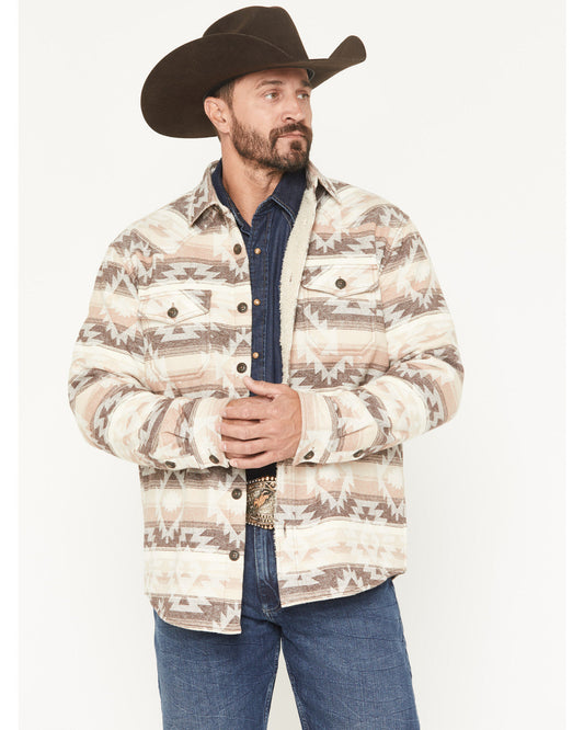 Men's Emmons Sherpa Lined Southwestern Striped Flannel Shir