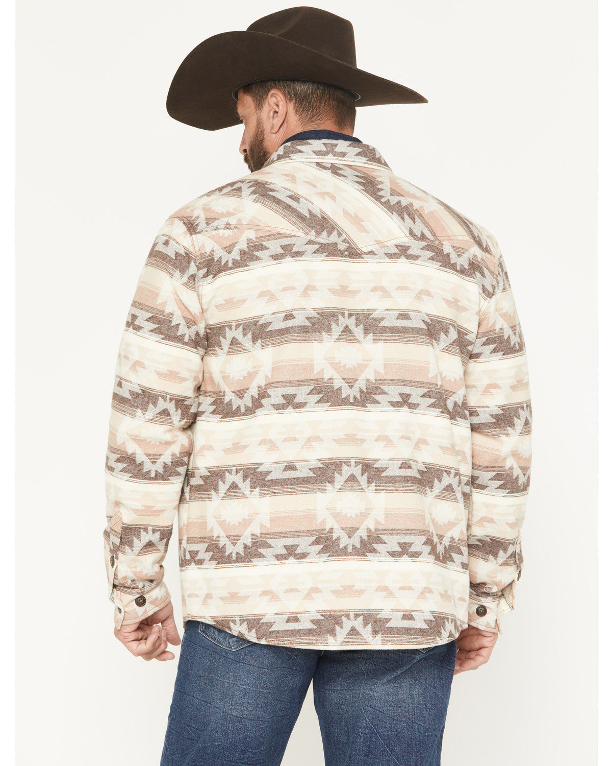 Men's Emmons Sherpa Lined Southwestern Striped Flannel Shir