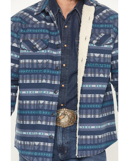 Men's Benton Sherpa Lined Southwestern Print Flannel Shirt