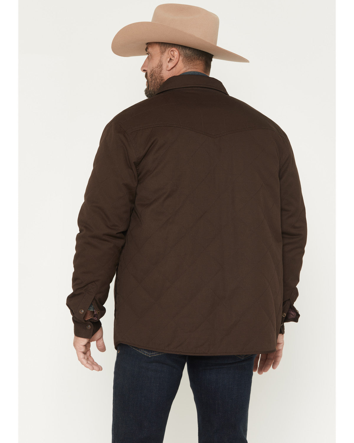 Men's Boone Quilted Flannel Lined Snap Shirt Jacket