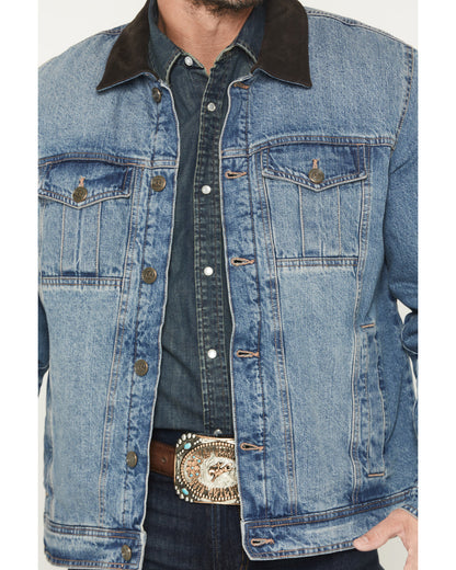 Men's Bandera Light Wash Sherpa Lined Denim Jacket