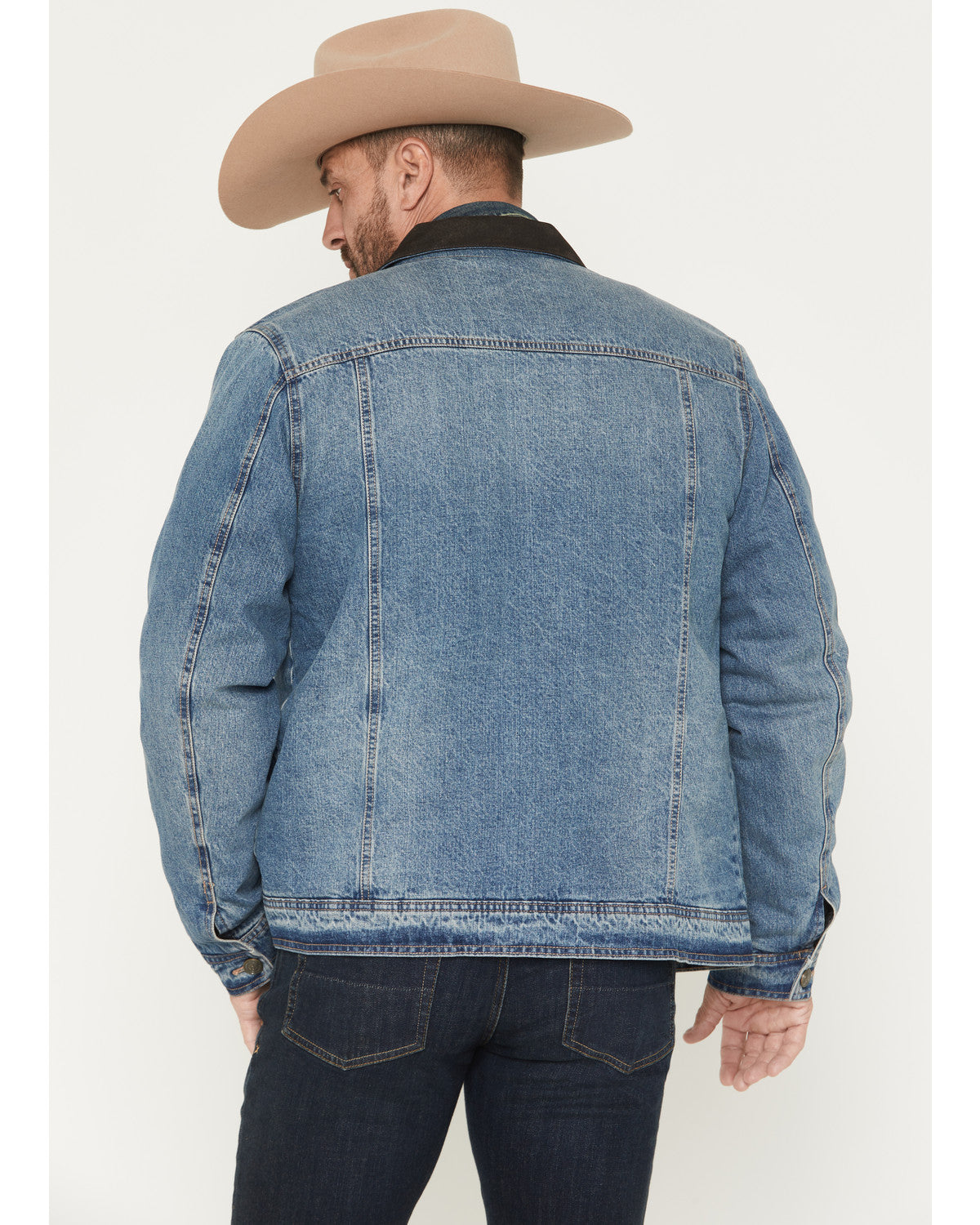 Men's Bandera Light Wash Sherpa Lined Denim Jacket