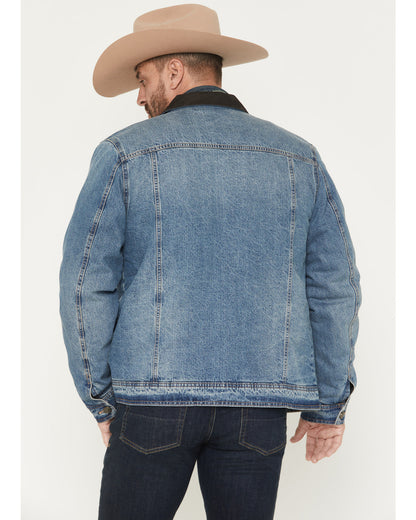 Men's Bandera Light Wash Sherpa Lined Denim Jacket